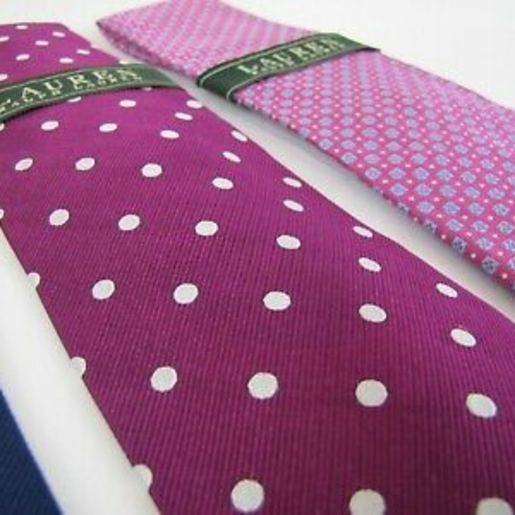 NWT RALPH LAUREN Tie Choice Pink or Burgundy LRL - Picture 5 of 7